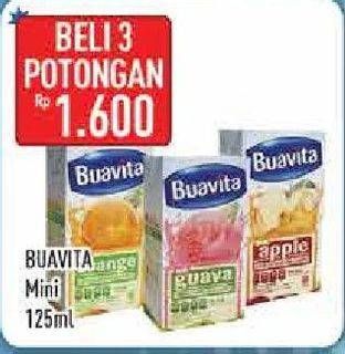 Promo Harga BUAVITA Fresh Juice per 3 tpk 125 ml - Hypermart
