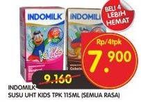 Promo Harga INDOMILK Susu UHT Kids All Variants per 4 pcs 115 ml - Superindo