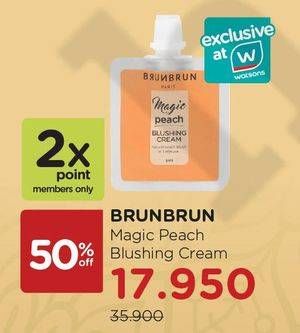 Promo Harga BRUNBRUN Magic Peach Blushing Cream  - Watsons