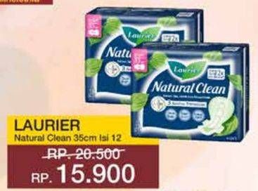 Promo Harga Laurier Natural Clean Night Wing 35cm 12 pcs - Yogya