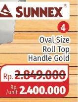 Promo Harga SUNNEX Oval Roll Top Handle Gold  - Lotte Grosir