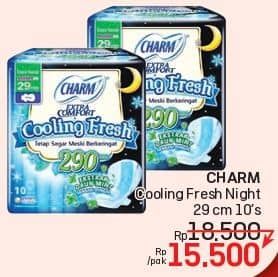 Promo Harga Charm Extra Comfort Cooling Fresh Wing 29cm 10 pcs - Lotte Grosir