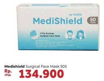 Promo Harga PASEO MediShield Surgical Face Mask 50 pcs - Carrefour