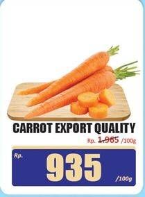 Promo Harga Wortel Export Quality per 100 gr - Hari Hari