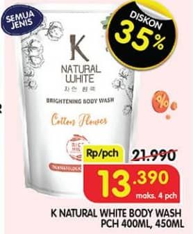Promo Harga K Natural White Body Wash All Variants 400 ml - Superindo