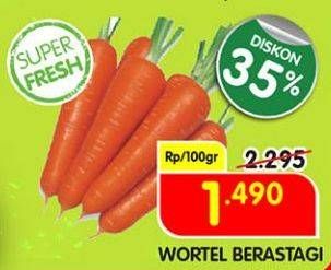 Promo Harga Wortel Berastagi per 100 gr - Superindo