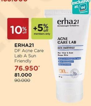 Promo Harga ERHA21 Acne Care Lab Sun Friendly  - Watsons