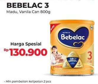 Promo Harga Bebelac 3 Susu Pertumbuhan Madu, Vanila 800 gr - Alfamart