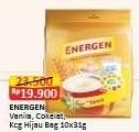 Promo Harga Energen Cereal Instant Kacang Hijau, Vanilla, Chocolate per 10 sachet 30 gr - Alfamart