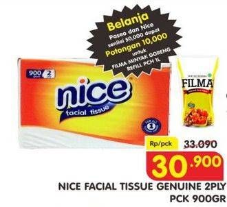Promo Harga NICE Facial Tissue Genuine 900 gr - Superindo