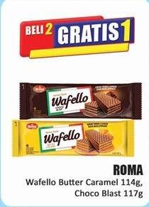 Promo Harga Roma Wafello Kecuali Choco Blast, Kecuali Butter Caramel 114 gr - Hari Hari