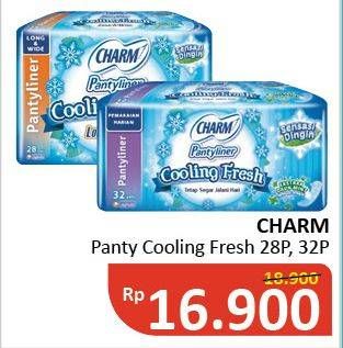 Promo Harga CHARM Pantyliner Cooling Fresh  - Alfamidi
