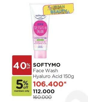 Promo Harga SOFTYMO Face Wash Hyaluronic Acid 150 gr - Watsons
