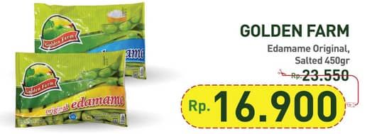 Promo Harga Golden Farm Sayuran Beku Edamame Salted, Edamame Original 450 gr - Hypermart