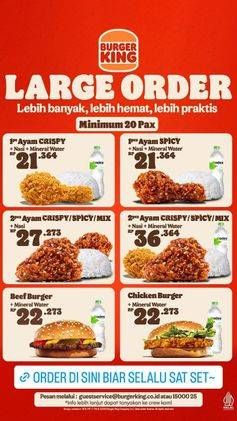 Promo Harga Large Order  - Burger King