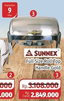 Promo Harga SUNNEX Full Size Roll Top Handle Gold 9 ltr - Lotte Grosir