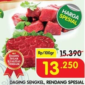 Promo Harga Daging Sengkel/Rendang Sapi Spesial  - Superindo