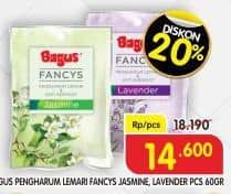 Promo Harga Bagus FANCYS Pengharum Lemari Jasmine, Lavender 60 gr - Superindo