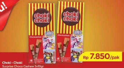 Promo Harga CHOKI-CHOKI Coklat Surprise per 5 pcs 10 gr - TIP TOP