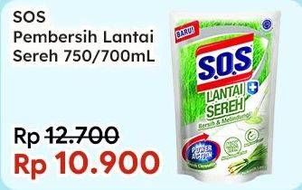 Promo Harga SOS Pembersih Lantai Sereh 700 ml - Indomaret