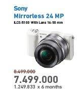 Promo Harga SONY ILCE-5100 24MP with Lens 16-50mm  - Electronic City