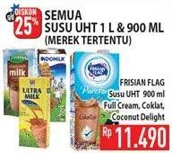 Promo Harga FRISIAN FLAG Susu UHT Purefarm Full Cream, Coklat, Coconut Deligh 900 ml - Hypermart