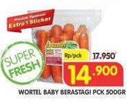 Promo Harga Wortel Baby Berastagi 500 gr - Superindo