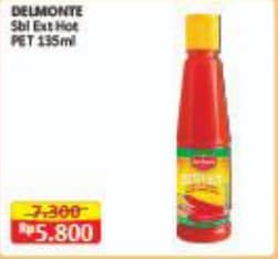 Promo Harga Del Monte Sauce Extra Hot Chilli 140 ml - Alfamart
