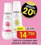 Promo Harga SARIAYU Cleansing Milk Jeruk, Mawar 150 ml - Superindo