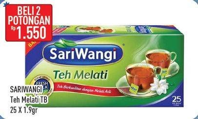 Promo Harga Sariwangi Teh Melati per 2 box 25 pcs - Hypermart