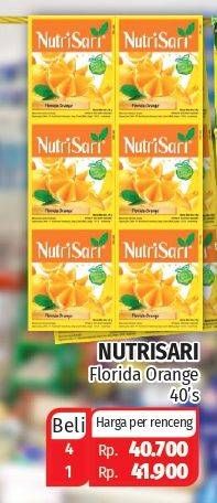 Promo Harga NUTRISARI Powder Drink Florida Orange per 40 pcs - Lotte Grosir