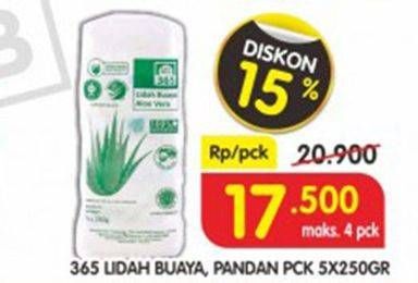 Promo Harga 365 Lidah Buaya per 5 pcs 250 gr - Superindo