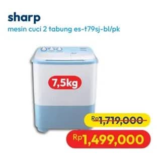 Promo Harga Sharp ES-T79SJ-BL/PK  - Hypermart