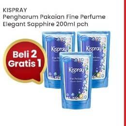 Promo Harga Kispray Pelicin Pakaian Elegante Sapphire 200 ml - Indomaret