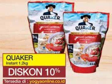 Promo Harga QUAKER Oatmeal Instant 1200 gr - Yogya