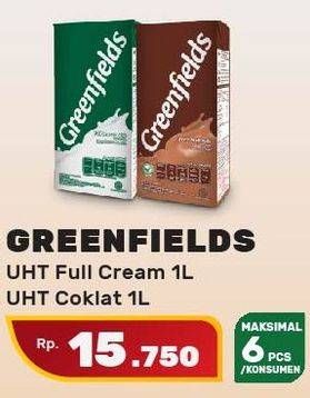 Promo Harga GREENFIELDS UHT Choco Malt, Full Cream 1000 ml - Yogya