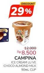 Promo Harga Campina Lu Ve Choco Almond Milk 90 ml - Indomaret