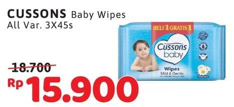 Promo Harga Cussons Baby Wipes All Variants 50 sheet - Alfamidi