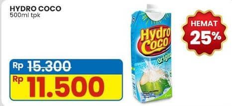 Promo Harga Hydro Coco Minuman Kelapa Original 500 ml - Indomaret