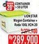 Promo Harga LION STAR Wagon Container + Roda VCH-20 100000 ml - Hypermart