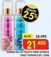 Promo Harga Marina Eau De Toillete Fresh Sparkle, Sweet Romance 150 ml - Superindo