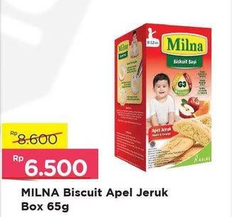 Promo Harga MILNA Biskuit Bayi Jeruk 65 gr - Alfamart