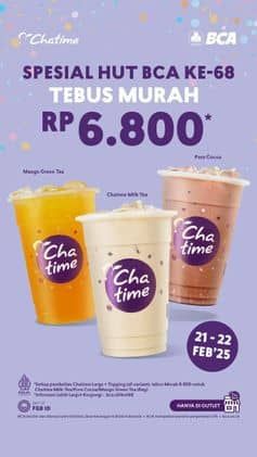 Promo Harga Spesial HUT BCA Ke-68 Tebus Murah  - Chatime