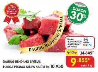 Promo Harga Daging Rendang Sapi Spesial per 100 gr - Superindo