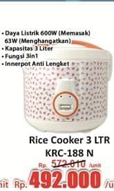 Promo Harga Kirin Rice Cooker KRC 188 N  - Hari Hari