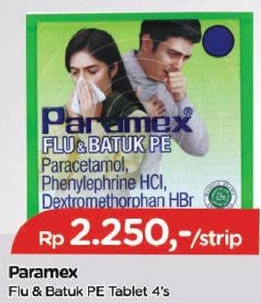 Promo Harga PARAMEX Flu Dan Batuk PE 4 pcs - TIP TOP
