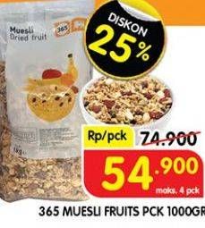 Promo Harga 365 Muesli Buah 1000 gr - Superindo