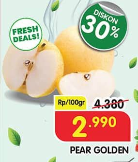 Promo Harga Pear Golden per 100 gr - Superindo