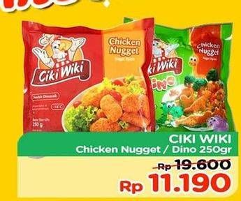 Promo Harga CIKI WIKI Chicken Nugget Original, Dino 250 gr - TIP TOP