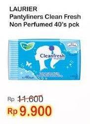 Promo Harga Laurier Pantyliner Cleanfresh NonPerfumed 40 pcs - Indomaret